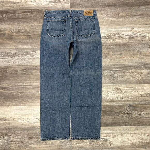 Vintage Y2k Nautica Mid Wash Blue Mens 36x33 Relaxed Loose Baggy‎ 2000s Jeans - Picture 1 of 11